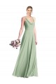 Cheapest Sleeveless Chiffon A-Line Long Cowl Neck Maxi Evening Dress UK