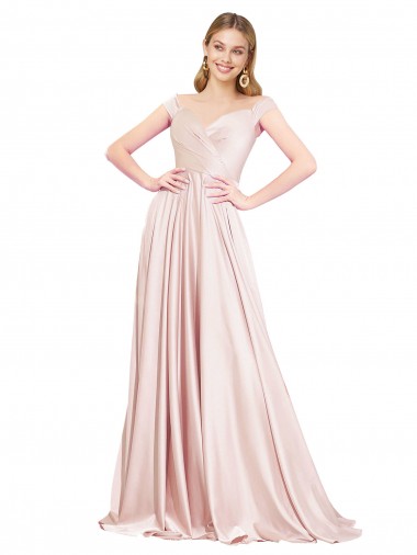 Cheapest Sleeveless Satin A-Line Long High Neck Evening Dresses UK