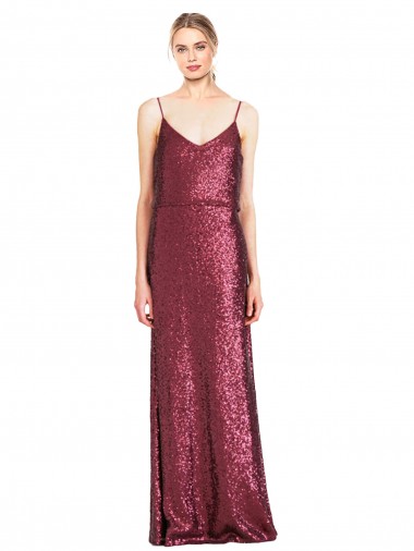 Cheapest Sleeveless Sequin A-Line Long High Neck Evening Dress UK