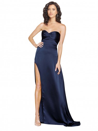 Cheapest Sleeveless Silky Satin A-Line Long High Neck Sexy Evening Dress UK