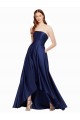 Cheapest Sleeveless Satin A-Line Long Strapless Evening Dresses UK