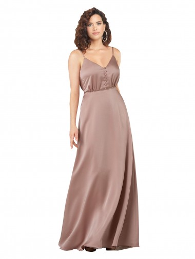 Cheapest Sleeveless Silky Satin A-Line Long Sweetheart Evening Dress UK