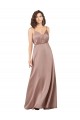 Cheapest Sleeveless Silky Satin A-Line Long Sweetheart Evening Dress UK