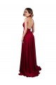 Cheapest Sleeveless Spandex A-Line Long V-Neck Sexy Evening Dress UK