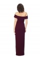 Cheapest Sleeveless Stretch Crepe Sheath Long Square Neck Low Back Evening Dress UK