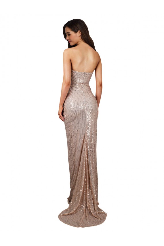 Cheapest Sleeveless Sequin Mermaid Long Scoop Neck Sexy Evening Dress UK