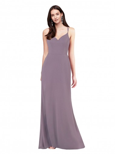 Cheapest Sleeveless Soft Chiffon Column Long Sweetheart Evening Dress UK