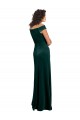 Cheapest Cap Sleeves Stretch Velvet A-Line Long Square Neck Evening Dress UK