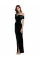 Cheapest Sleeveless Stretch Velvet Sheath Long Sweetheart Evening Dress UK