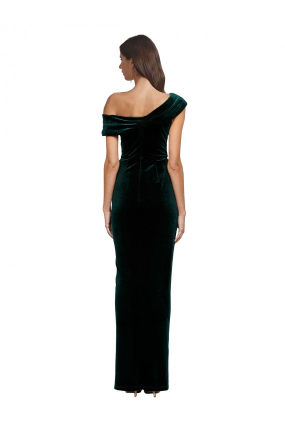 Cheapest Sleeveless Stretch Velvet Sheath Long Sweetheart Evening Dress UK