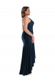 Cheapest Sleeveless Silky Satin Mermaid Long Spaghetti Straps Plus Size Evening Dress UK