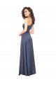 Cheapest Sleeveless Silky Satin A-Line Long One Shoulder Dusk Evening Dress UK