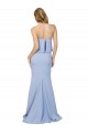 Cheapest Sleeveless Stretch Crepe A-Line Long Strapless Evening Dress UK