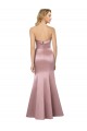 Cheapest Sleeveless Satin Sheath Long Strapless Evening Dress UK