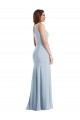 Cheapest Sleeveless Stretch Crepe Trumpet Long One Shoulder Evening Dress UK