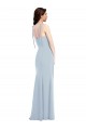 Cheapest Sleeveless Stretch Crepe Trumpet Long Strapless Semi Formal Evening Dresses UK