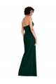 Cheapest Sleeveless Stretch Crepe Sheath Long Low Back Strapless Evening Dress UK