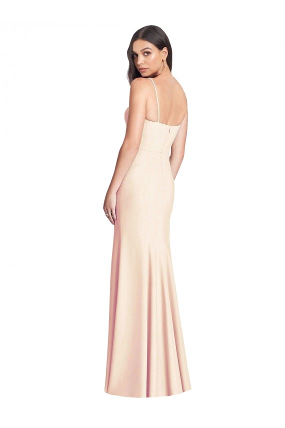 Cheapest Sleeveless Stretch Crepe Trumpet Long Sweetheart Semi Formal Evening Dress UK