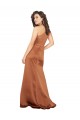 Cheapest Sleeveless Silky Satin A-Line Long One Shoulder Evening Gown UK