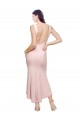 Cheapest Sleeveless Stretch Crepe Sheath Midi Length High Neck Evening Dress UK