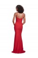 Cheapest Sleeveless Stretch Crepe Mermaid Long Spaghetti Straps Evening Dress UK