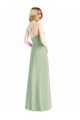 Cheapest Sleeveless Chiffon A-Line Long Cowl Neck Maxi Evening Dress UK