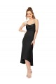 Cheapest Sleeveless Silky Satin Sheath Midi Length Cowl Neck Sexy Evening Dress UK