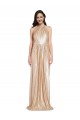 Cheapest Sleeveless Sequin Sheath Long High Neck Evening Dress UK