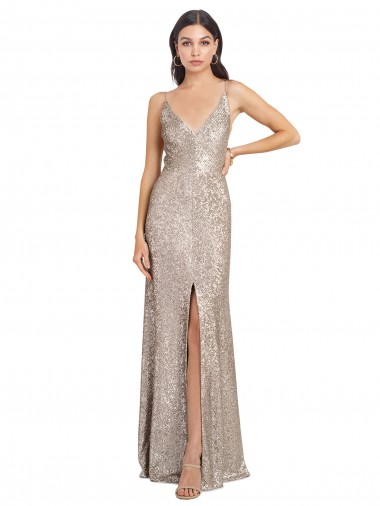 Cheapest Sleeveless Sparkling Sequin Sheath Long High Neck Sexy Evening Dress UK