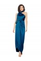 Cheapest Sleeveless Silky Satin Sheath Long High Neck Evening Dress UK