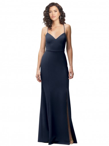 Cheapest Sleeveless Stretch Crepe Sheath Long High Neck Open Back Evening Dress UK