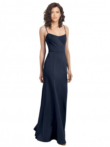 Cheapest Sleeveless Stretch Crepe Sheath Long Scoop Neck Evening Gown UK