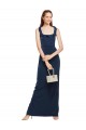 Cheapest Sleeveless Stretch Crepe Sheath Long Scoop Neck Evening Dress UK