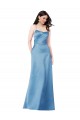 Cheapest Sleeveless Satin Sheath Long Square Neck Evening Dress UK