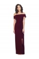 Cheapest Sleeveless Stretch Crepe Sheath Long Square Neck Low Back Evening Dress UK