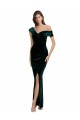 Cheapest Sleeveless Stretch Velvet Sheath Long Sweetheart Evening Dress UK