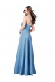 Cheapest Sleeveless Satin Sheath Long Square Neck Evening Dress UK