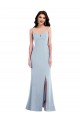 Cheapest Sleeveless Stretch Crepe Trumpet Long Spaghetti Straps Maxi Evening Dresses UK