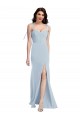 Cheapest Sleeveless Stretch Crepe Trumpet Long Strapless Semi Formal Evening Dresses UK