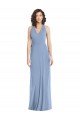 Cheapest Sleeveless Luxe Chiffon Trumpet Long V-Neck Evening Dress UK